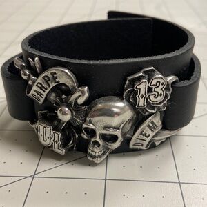 Carpe Diem Alchemy England Leather Cuff Bracelet